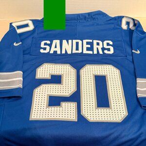 NEW Barry Sanders #20 Detroit Lions Blue Jersey Nike On Field NWT